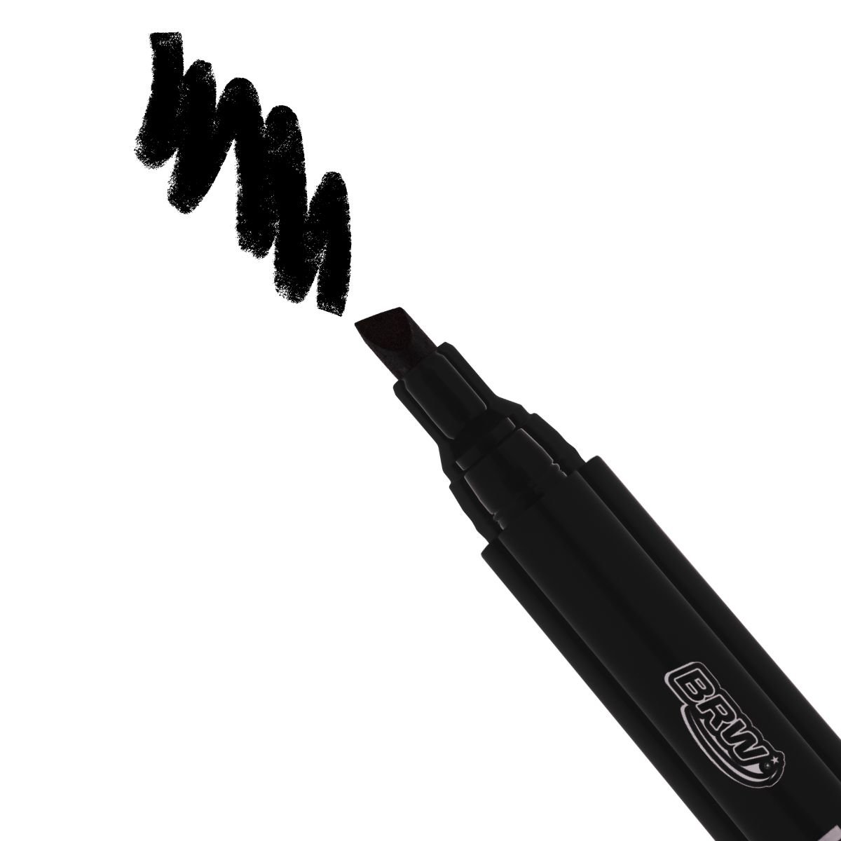 PINCEL ATOMICO MARCADOR PERMANENTE RECARREGAVEL MULTIUSO PONTA CHANFRADA COR PRETO - BRW - Image 5