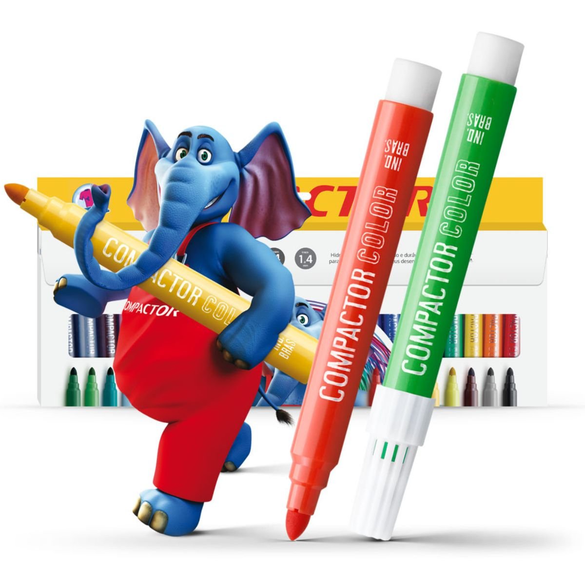 PINCEL MARCADOR ARTISTICO JUMBO COLOR 6 CORES - COMPACTOR - Image 5
