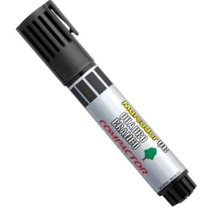 PINCEL MARCADOR PARA QUADRO BRANCO QB RECARREGAVEL PRETO - COMPACTOR - Image 3