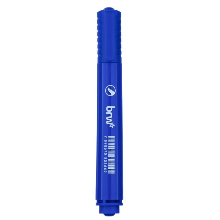 PINCEL ATOMICO MARCADOR PERMANENTE RECARREGAVEL MULTIUSO PONTA CHANFRADA AZUL CX 12 UNIDADES - BRW - Image 7