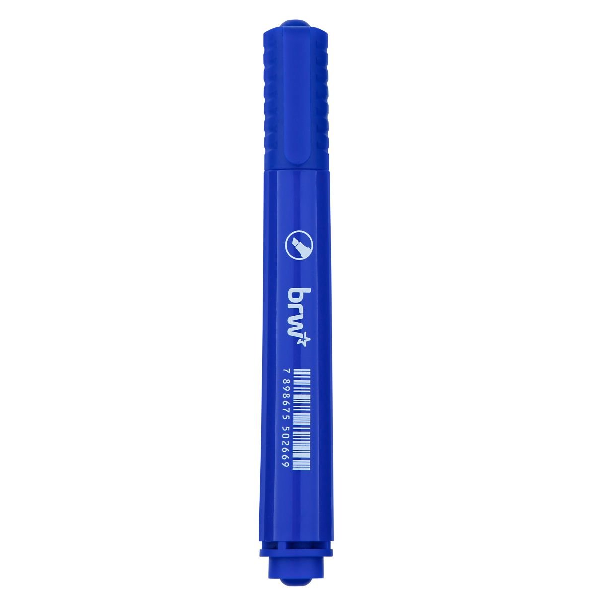 PINCEL ATOMICO MARCADOR PERMANENTE RECARREGAVEL MULTIUSO PONTA CHANFRADA AZUL CX 12 UNIDADES - BRW - Image 7