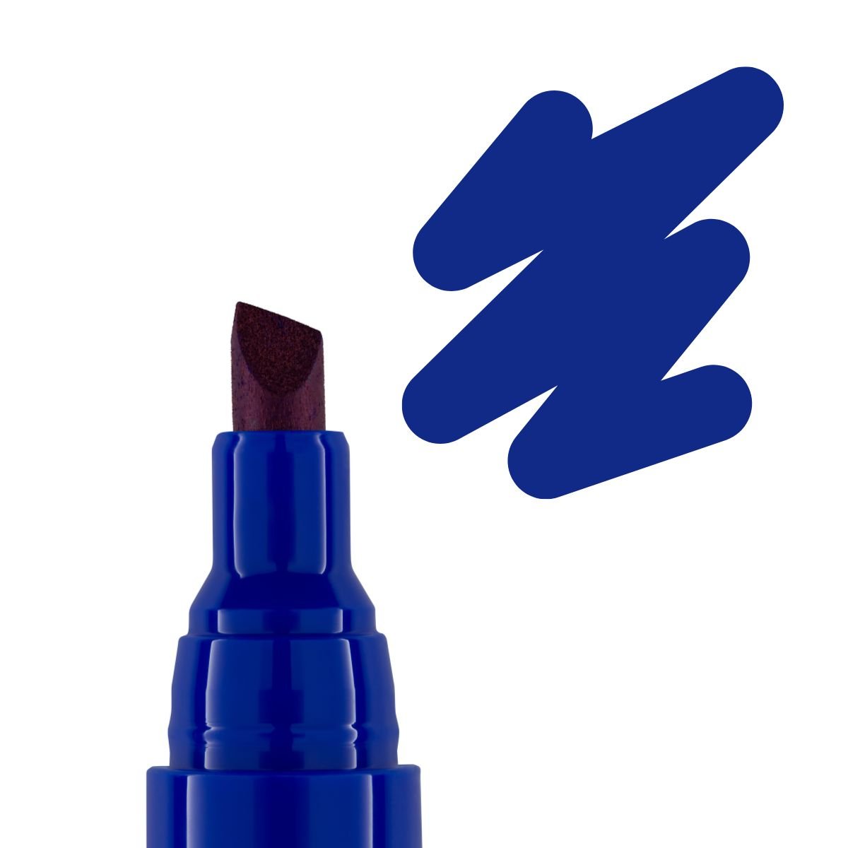 PINCEL ATOMICO MARCADOR PERMANENTE RECARREGAVEL MULTIUSO PONTA CHANFRADA AZUL CX 12 UNIDADES - BRW - Image 8