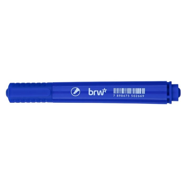 PINCEL ATOMICO MARCADOR PERMANENTE RECARREGAVEL MULTIUSO PONTA CHANFRADA AZUL CX 12 UNIDADES - BRW - Image 9