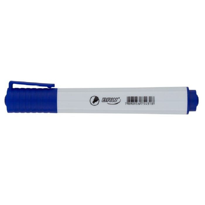 MARCADOR PINCEL PARA QUADRO BRANCO AZUL COM PONTA REDONDA - BRW