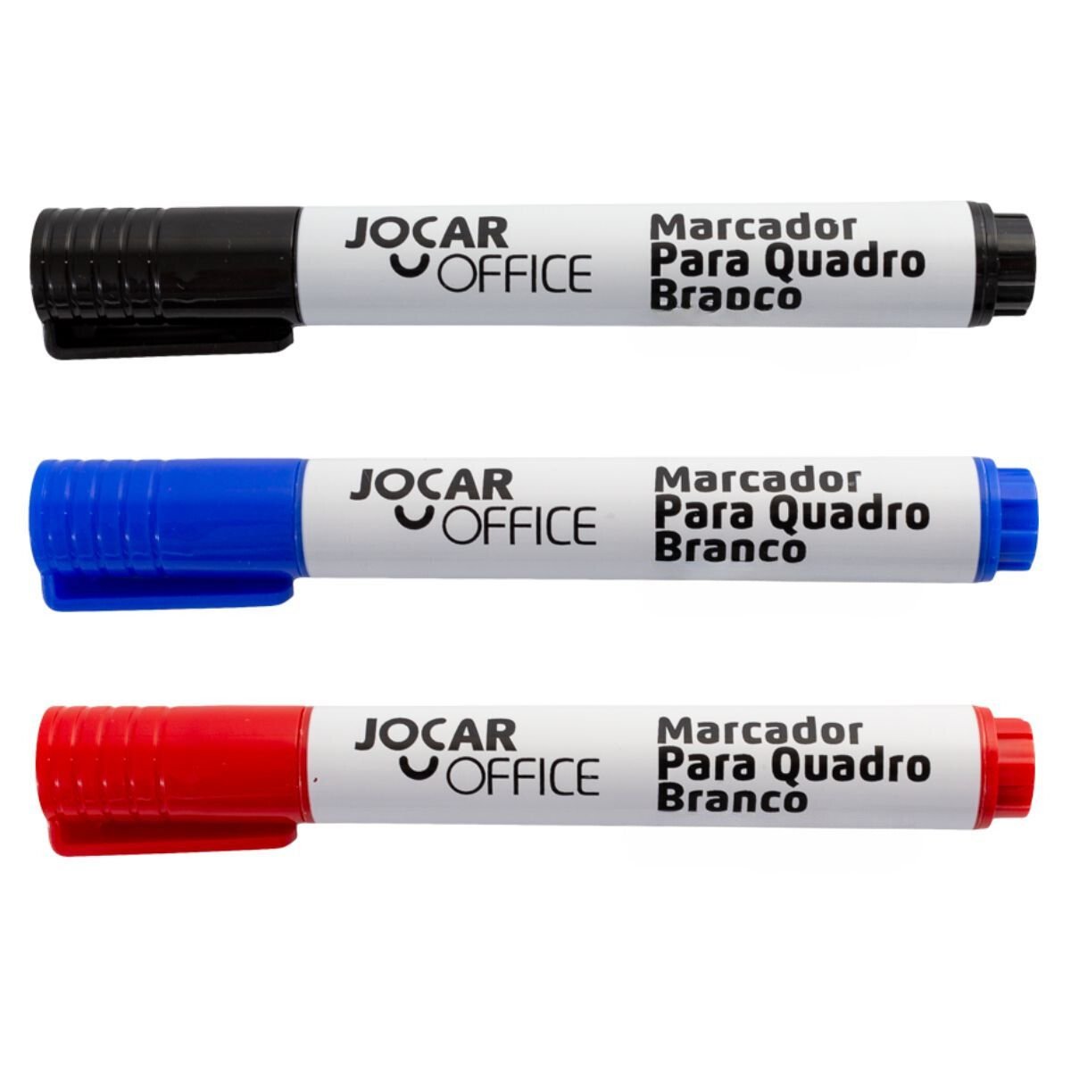 MARCADOR PINCEL PARA QUADRO BRANCO LOUSA KIT 3 CANETÕES AZUL VERMELHO E PRETO - LEONORA