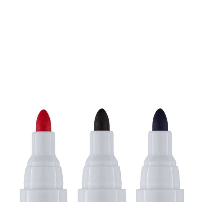 MARCADOR PINCEL PARA QUADRO BRANCO LOUSA KIT 3 CANETÕES AZUL VERMELHO E PRETO - LEONORA - Image 3