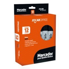 MARCADOR PINCEL PARA QUADRO BRANCO COR PRETO KIT 12 UNIDADES - LEONORA