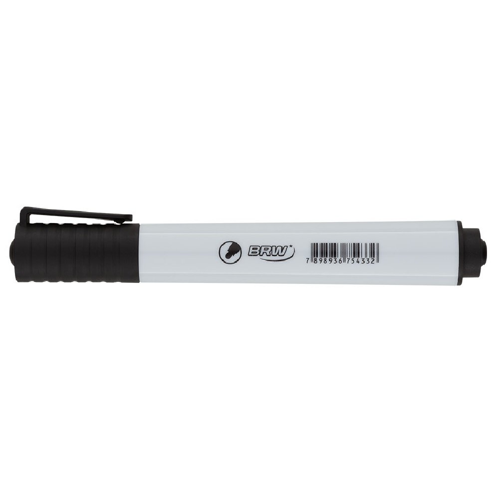 MARCADOR PINCEL PARA QUADRO BRANCO PRETO COM PONTA REDONDA - BRW