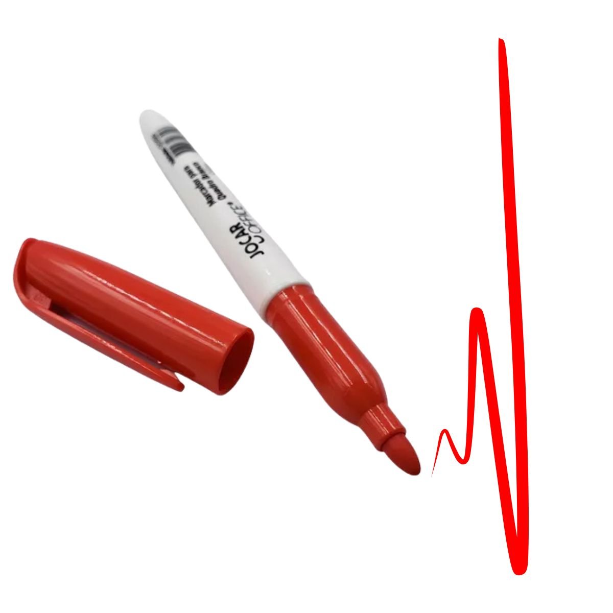 MARCADOR PINCEL PARA QUADRO BRANCO SLIM COR VERMELHO 1 UNIDADE - LEONORA - Image 2