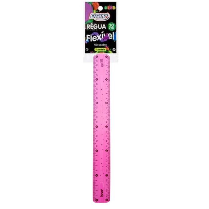 REGUA FLEXIVEL MOLE ESCOLAR 30CM CORES - BRW - Image 6