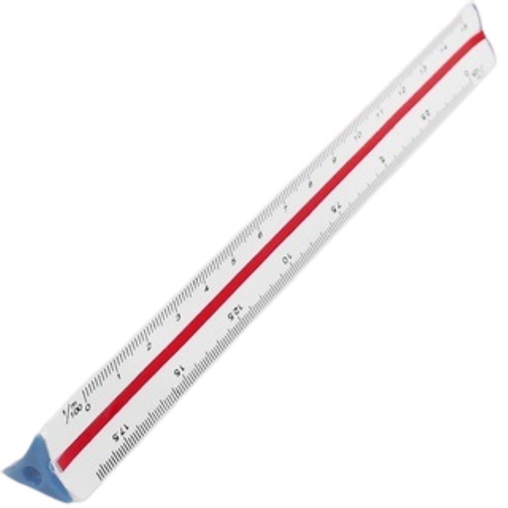 REGUA ESCALIMETRO TRIANGULAR OFFICE 30CM ESCALA N° 1 - WINCY