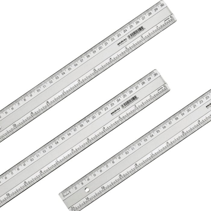REGUA PLASTICA ESCOLAR SUPER CRISTAL 30CM - WALEU - Image 4