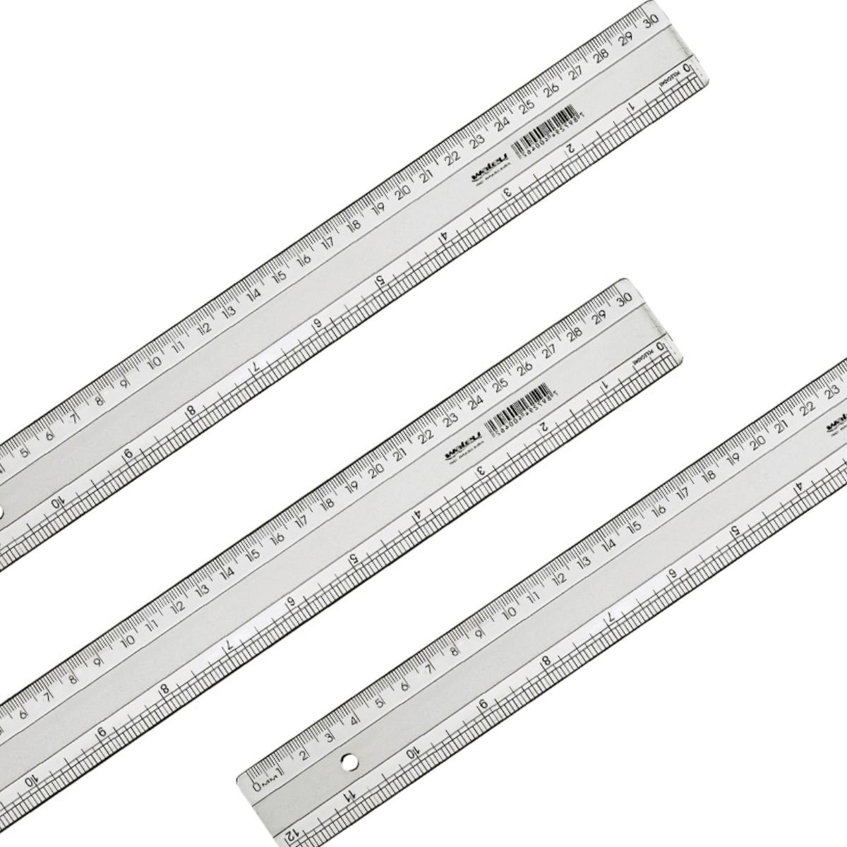 REGUA PLASTICA ESCOLAR SUPER CRISTAL 30CM - WALEU - Image 4