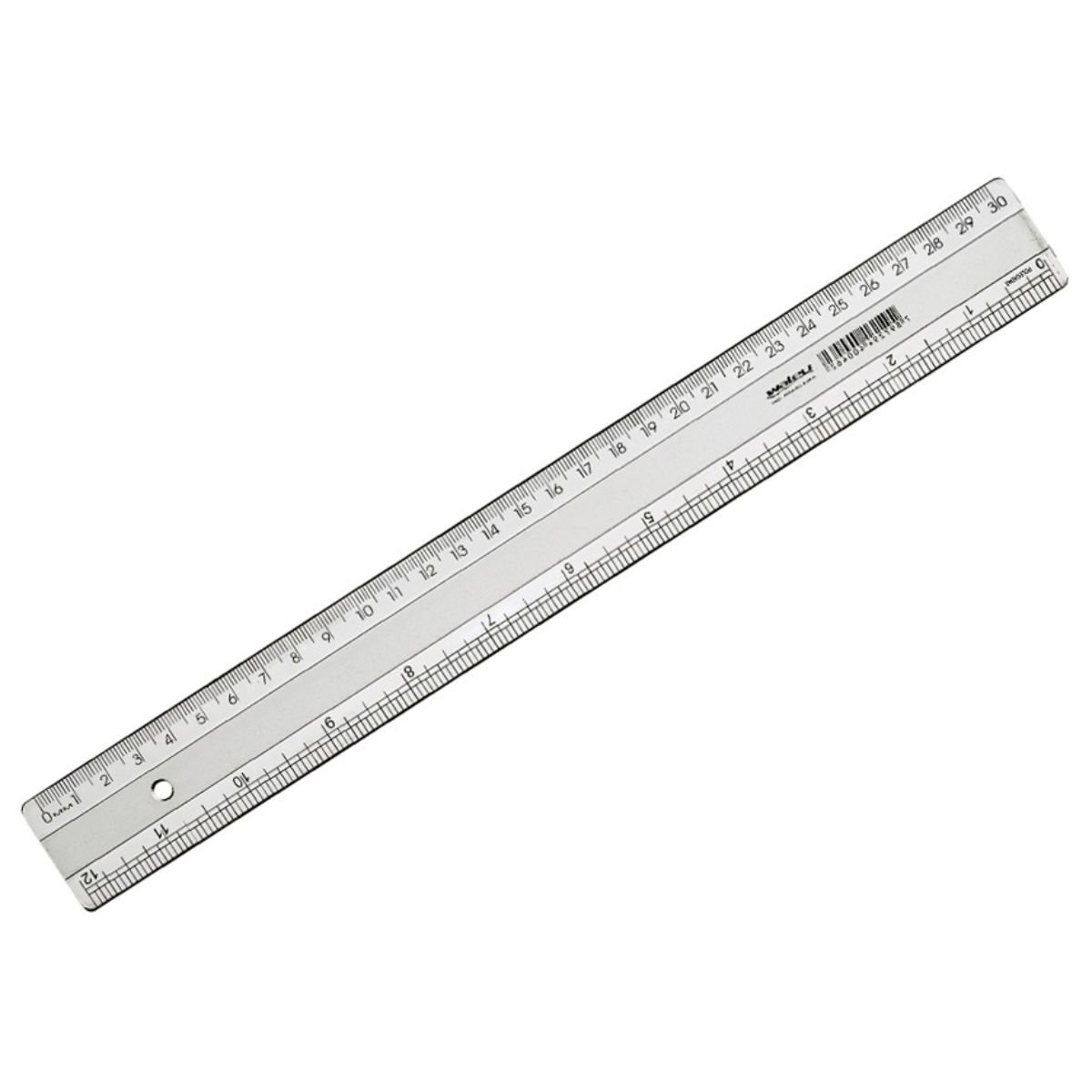 REGUA PLASTICA ESCOLAR SUPER CRISTAL 30CM - WALEU