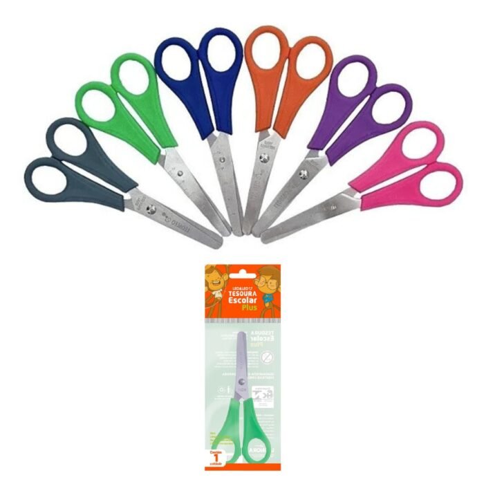 TESOURA ESCOLAR 13CM PLUS INOX 1 UNIDADE - LEONORA - Image 2