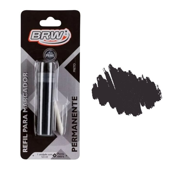 TINTA MARCADOR QUADRO BRANCO REFIL PARA PINCEL PRETO (5,5ML + PONTA) - BRW - Image 3