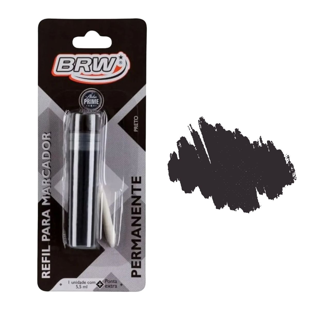 TINTA MARCADOR QUADRO BRANCO REFIL PARA PINCEL PRETO (5,5ML + PONTA) - BRW - Image 3